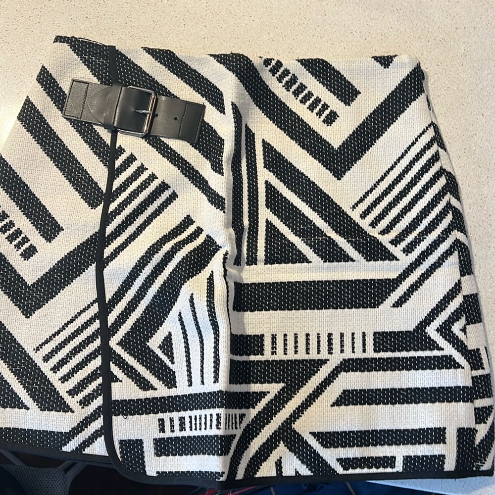Zara Black White Zebra Skirt